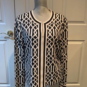 St John zip up sweater size large